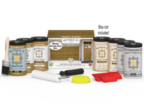 Wood'n Door Kit (Front & Garage Door) - Old Oak — Matte kit contents