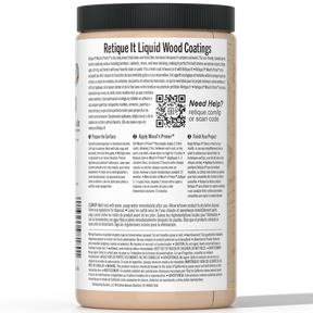 Retique It® Liquid Wood Wood'n Primer in Light Wood, 32 fl oz, showing the primer applied to a wooden surface.
