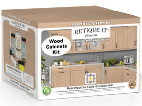 White oak Wood'n Cabinet Kit with 48 smooth doors by Retique It® for stained wood cabinet finishes.