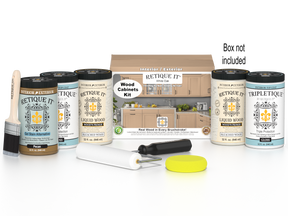 White oak Wood'n Cabinet Kit with 24 smooth doors from Retique It®, ideal for staining and custom cabinet projects.