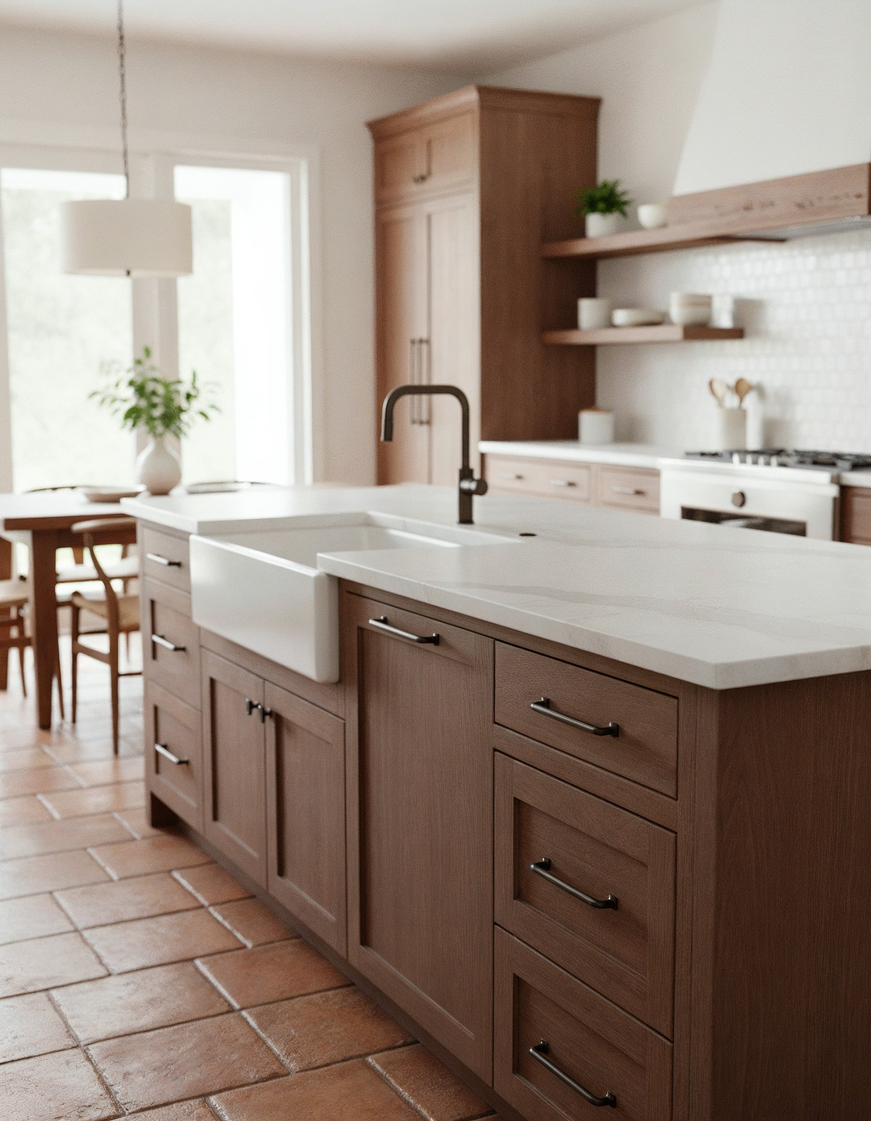 Dark oak wood grain cabinet kit with 24 doors by Retique It® for rustic kitchen furniture, stained in dark oak finish.