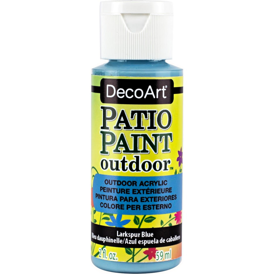 DecoArt Vintage Rose outdoor acrylic patio paint jar, 2 oz, suitable for exterior surfaces with vibrant color.