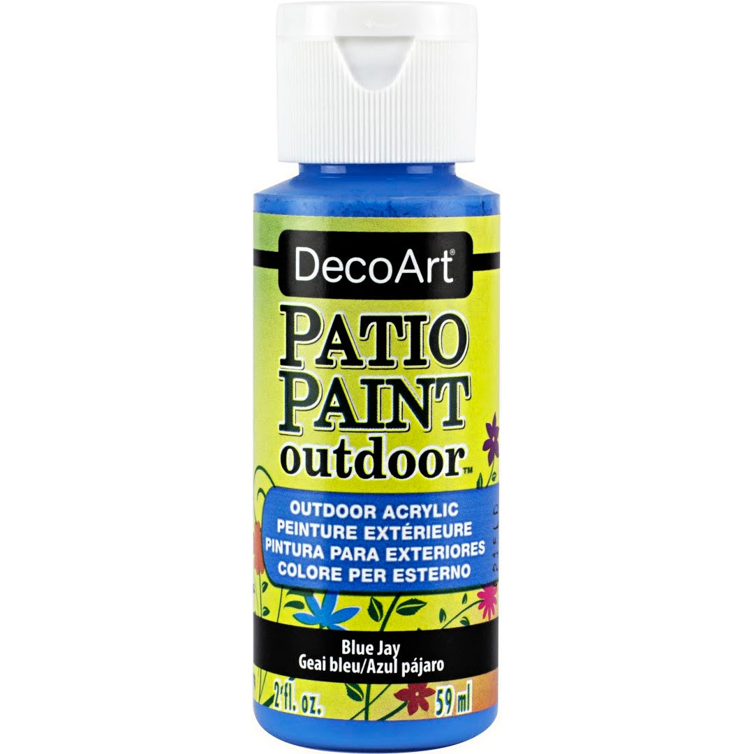 DecoArt Vintage Rose Patio Paint outdoor acrylic paint in 2 oz container for garden furniture and outdoor decor.
