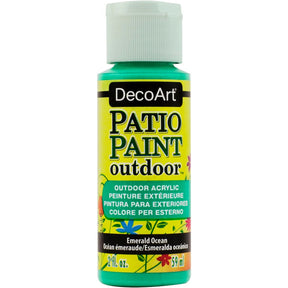 DecoArt Patio Paint Outdoor Acrylic Paint in vintage rose color, 2 oz container for outdoor craft and furniture projects.