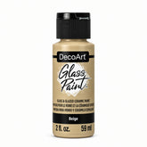 DecoArt Glass Paint in beige, 2 oz bottle for painting glass surfaces