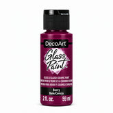 DecoArt Glass Paint in Berry, 2 oz bottle for decorative glass surfaces