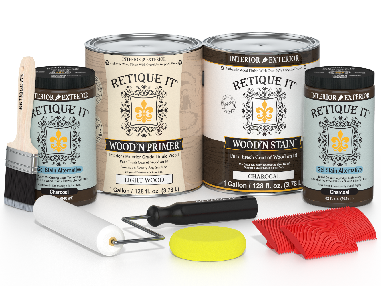 Multi-purpose Wood'n Kit (4x Lg) - Charcoal