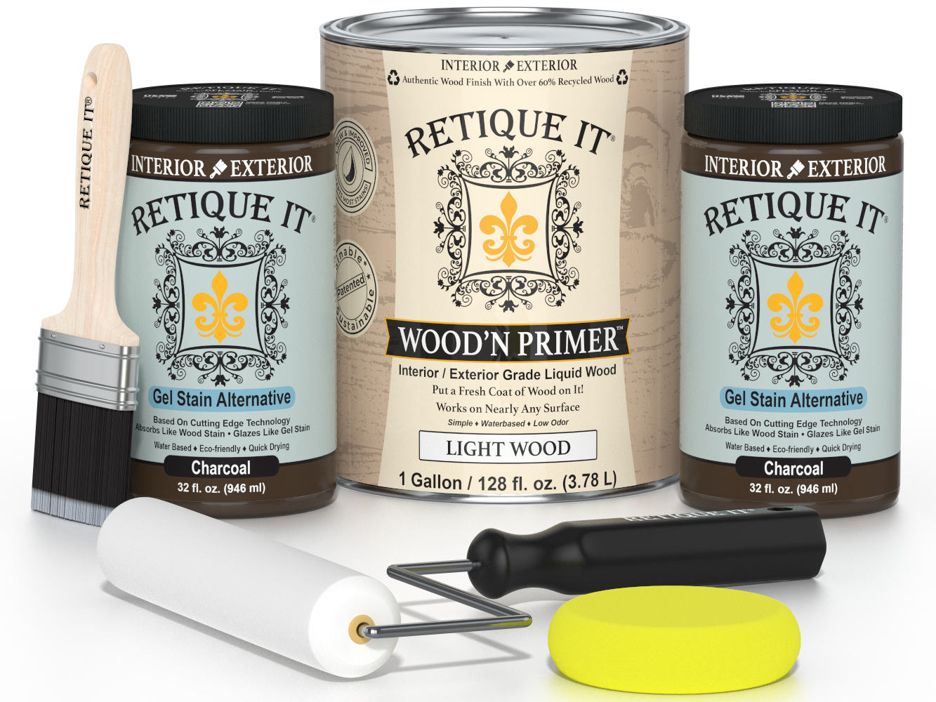 Multi-purpose Smooth Wood'n Finish Kit (4x Lg) - Charcoal
