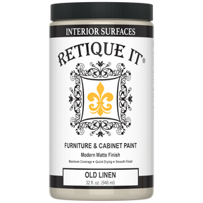 Retique It furniture paint jar with a black lid on a white background