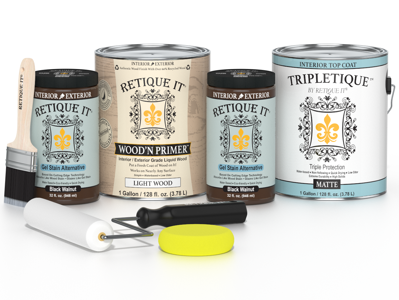 Multi-purpose Smooth Finish Kit (4x Lg) - Black Walnut - Interior Top Coat