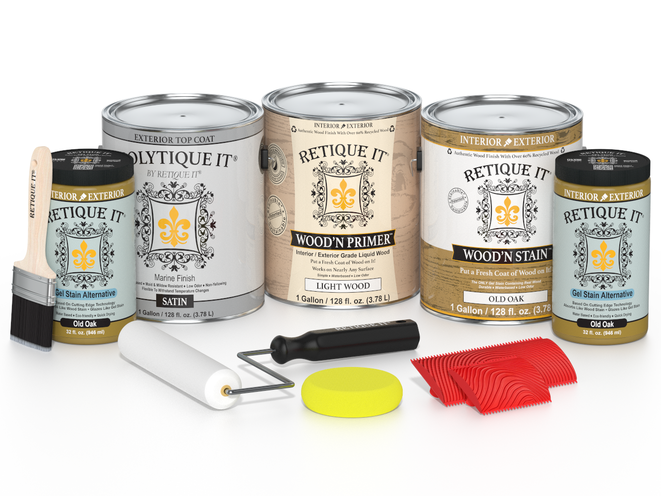 Multi-purpose Wood'n Kit (4x Lg) - Old Oak - Exterior Top Coat