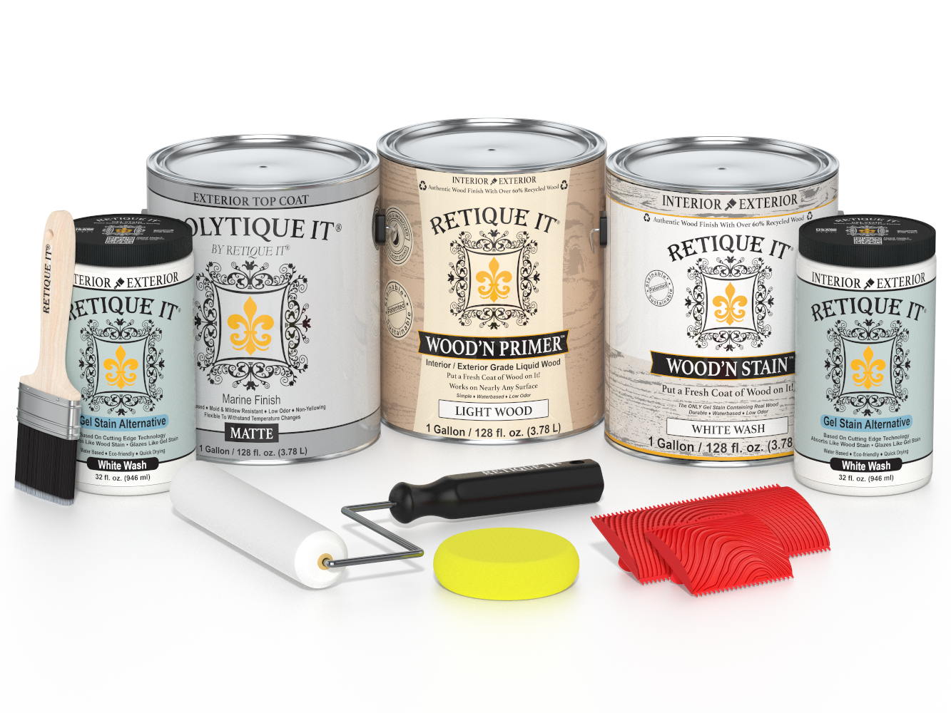Multi-purpose Wood'n Kit (4x Lg) - White Wash - Exterior Top Coat