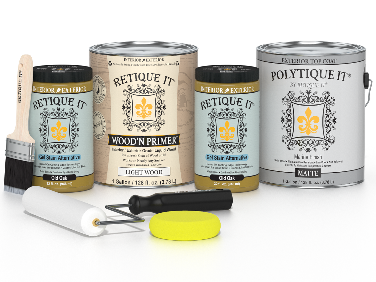 Multi-purpose Smooth Finish Kit (4x Lg) - Old Oak - Exterior Top Coat