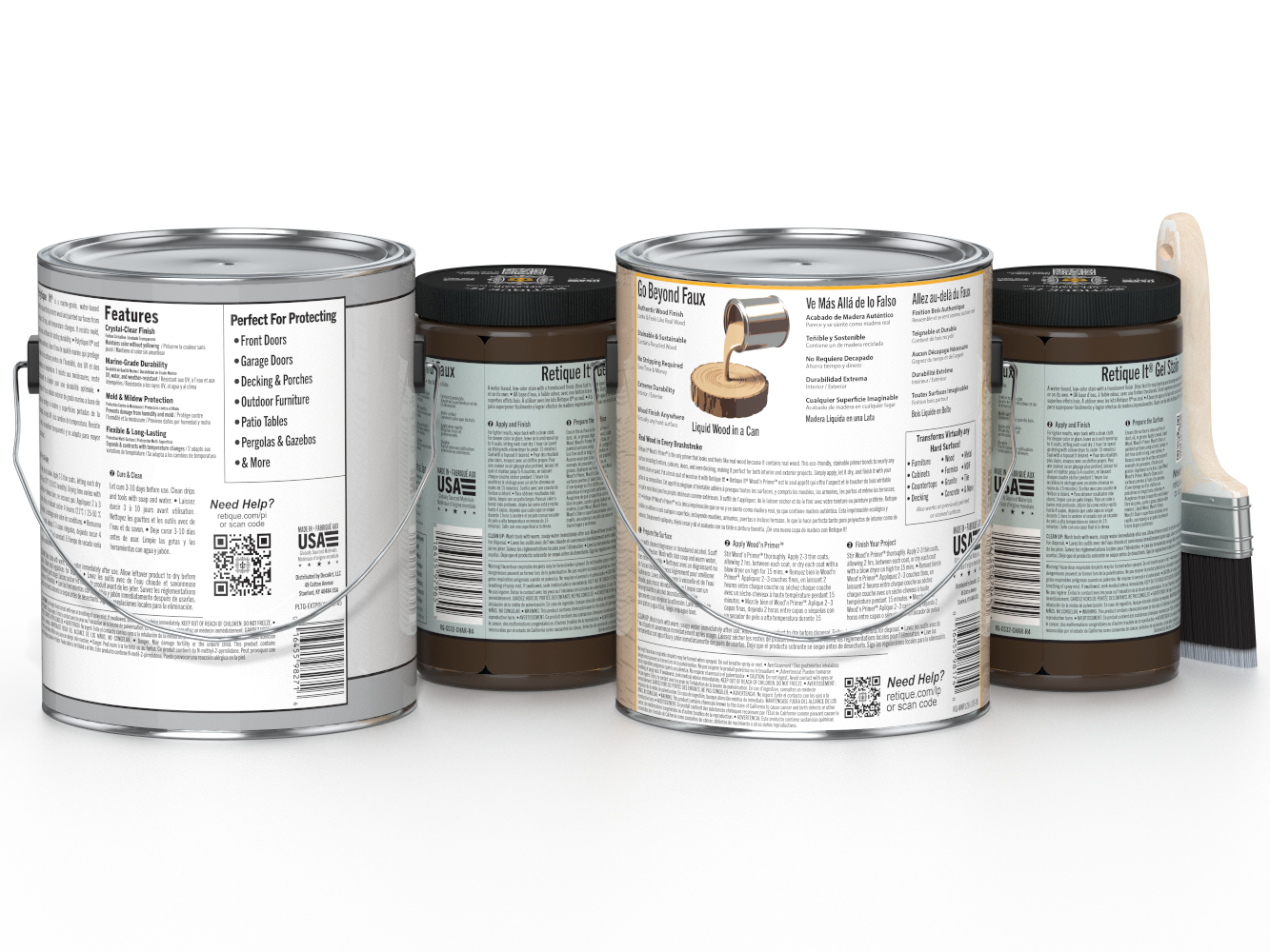 Multi-purpose Smooth Wood'n Finish Kit (4x Lg) - Charcoal - Exterior Top Coat
