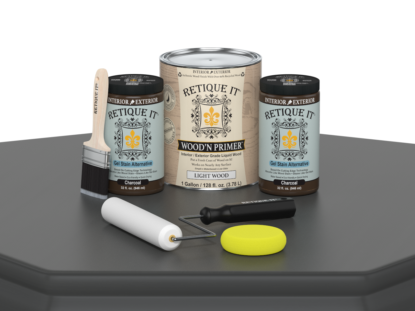 Multi-purpose Smooth Wood'n Finish Kit (4x Lg) - Charcoal