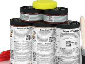 Large Java Wood'n Finish Kit by Retique It® for interior wood projects, includes wood stain and top coat for a durable finish.