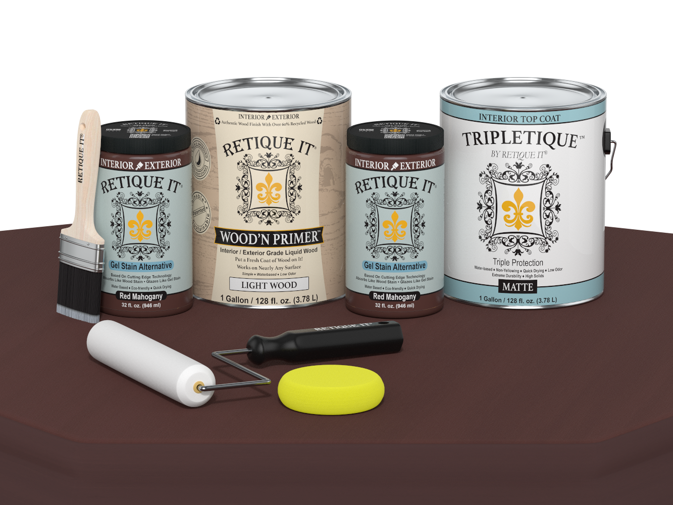 Multi-purpose Smooth Finish Kit (4x Lg) - Red Mahogany - Interior Top Coat