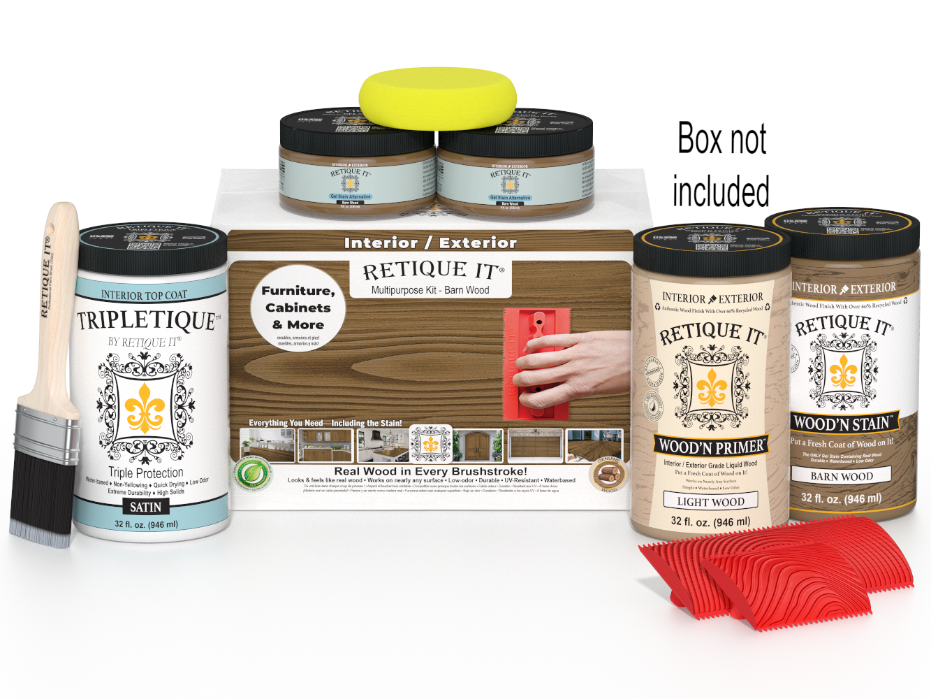 Multi-purpose Wood'n Kit (Large) - Barn Wood - Interior Top Coat