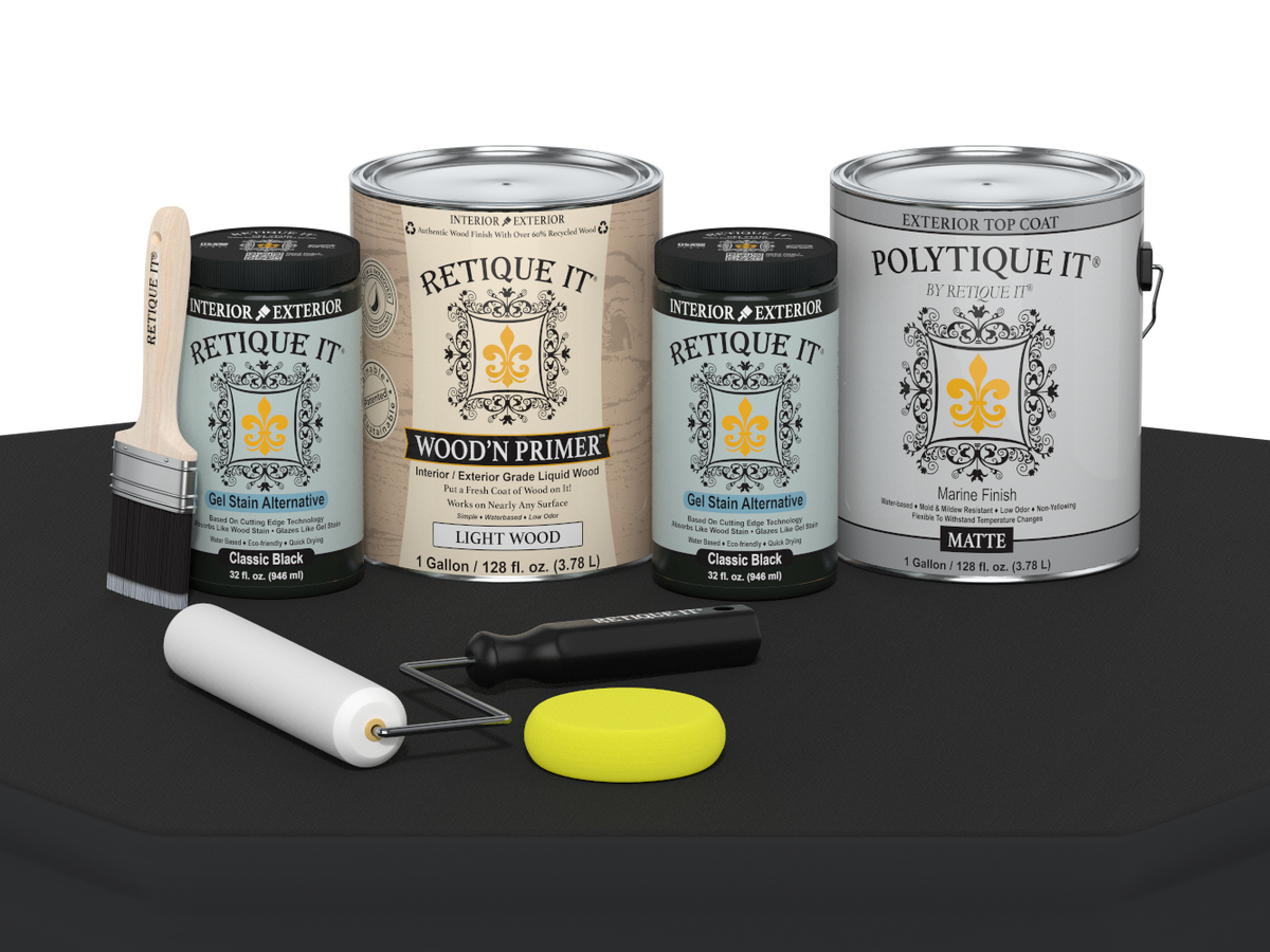 Multi-purpose Smooth Finish Kit (4x Lg) - Classic Black - Exterior Top Coat