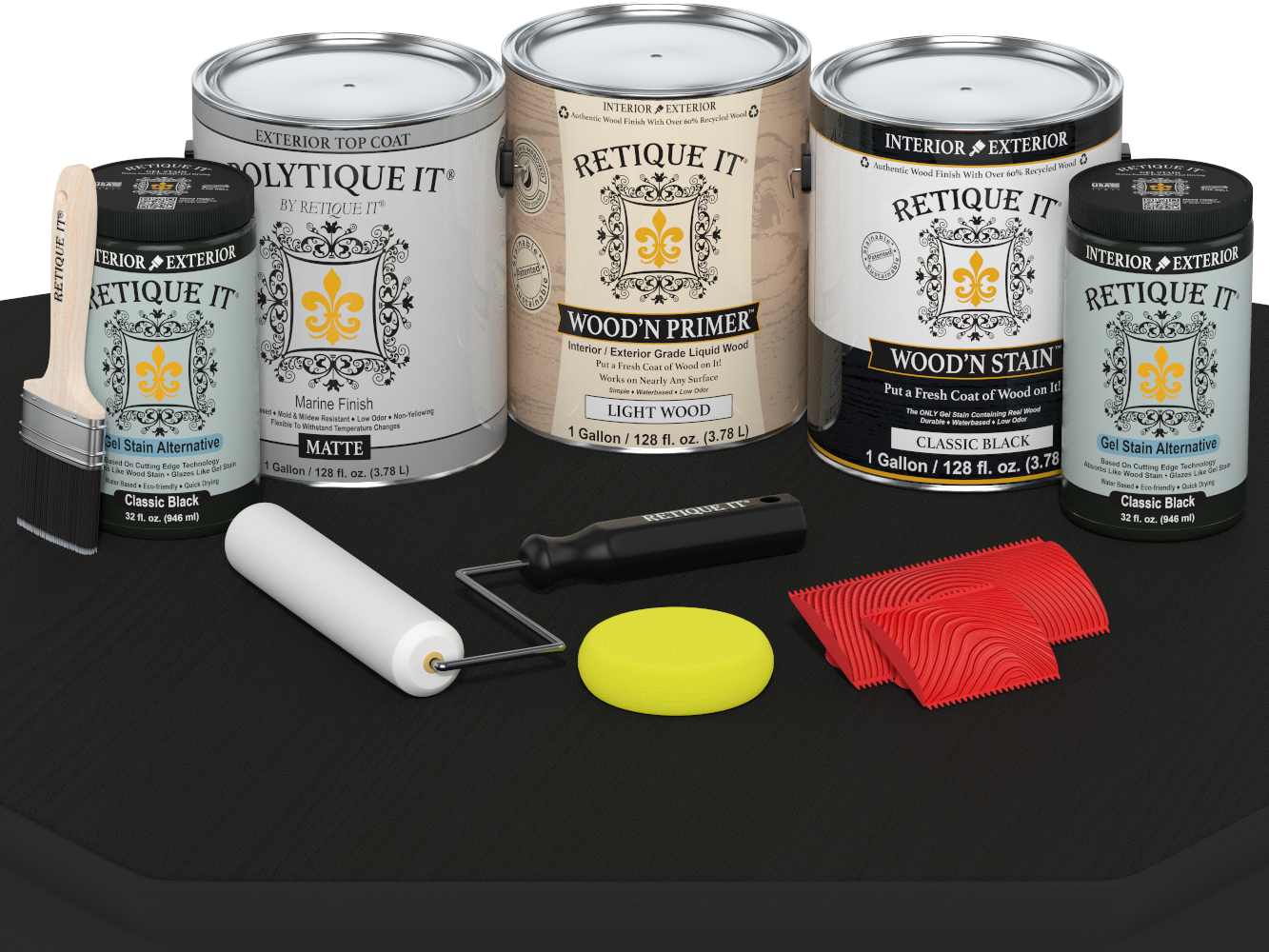 Multi-purpose Wood'n Kit (4x Lg) - Classic Black - Exterior Top Coat