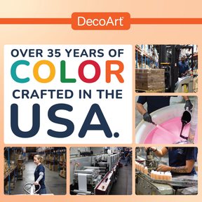 DecoArt stained glass paint complete set with multiple vibrant colors and brushes for creating colorful stained glass artwork.
