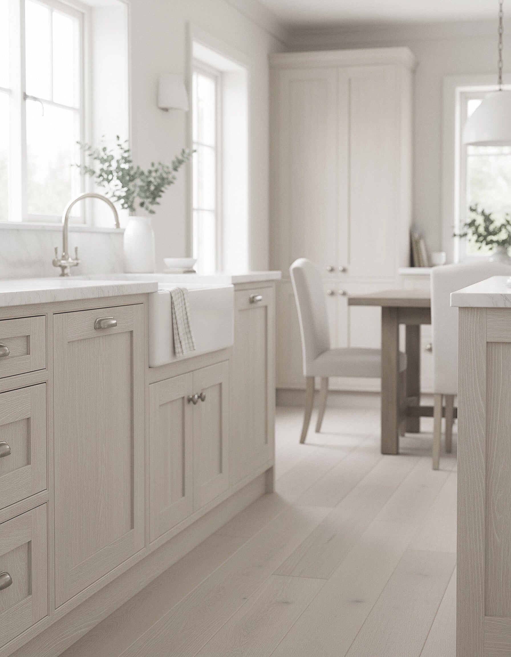 Retique It® Wood'n Kit Large in White Wash, interior top coat for wood furniture with rustic finish, shown on a wooden surface.