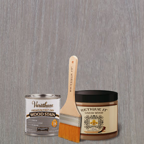 Liquid Wood Kit - Weathered Gray Oil-based Stain - Retique It®